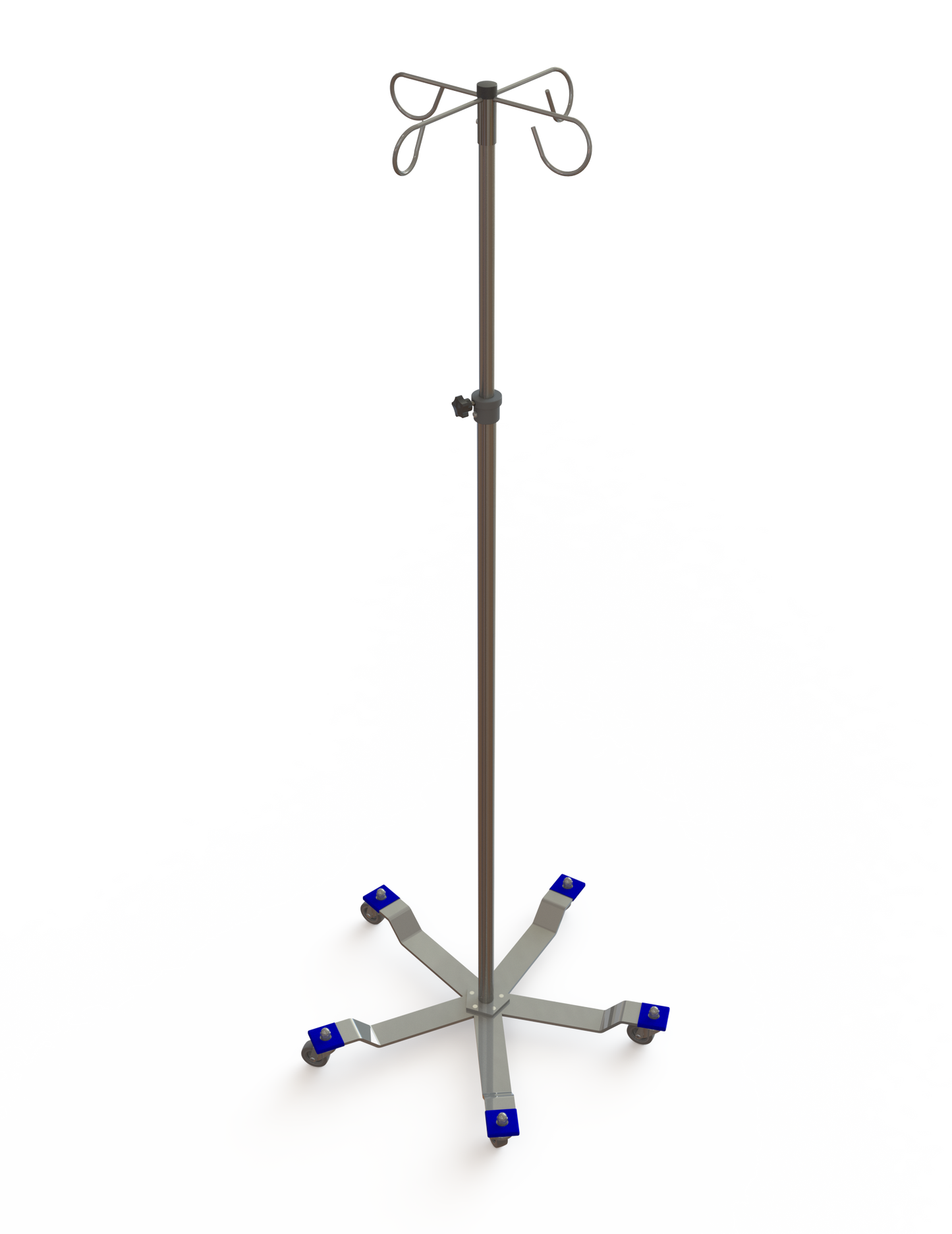 MAC Medical 5-Leg Hand Operated IV Stand - 7000 Series