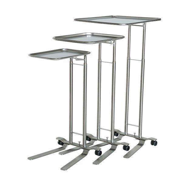 AcralMed Stainless Steel Foot Control Mayo Stand