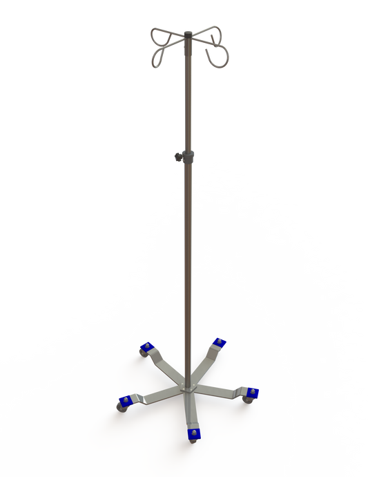 MAC Medical 5-Leg Hand Operated IV Stand - 7000 Series