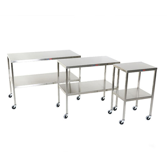 AcralMed Instrument/Back Table with Shelf